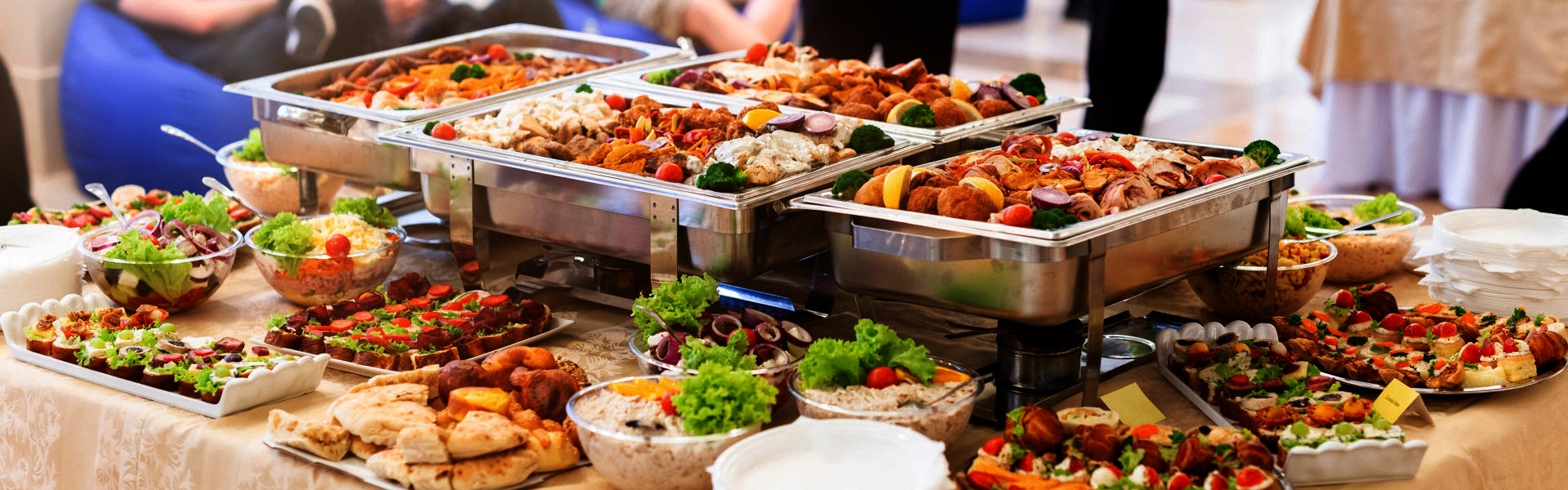 table full of food